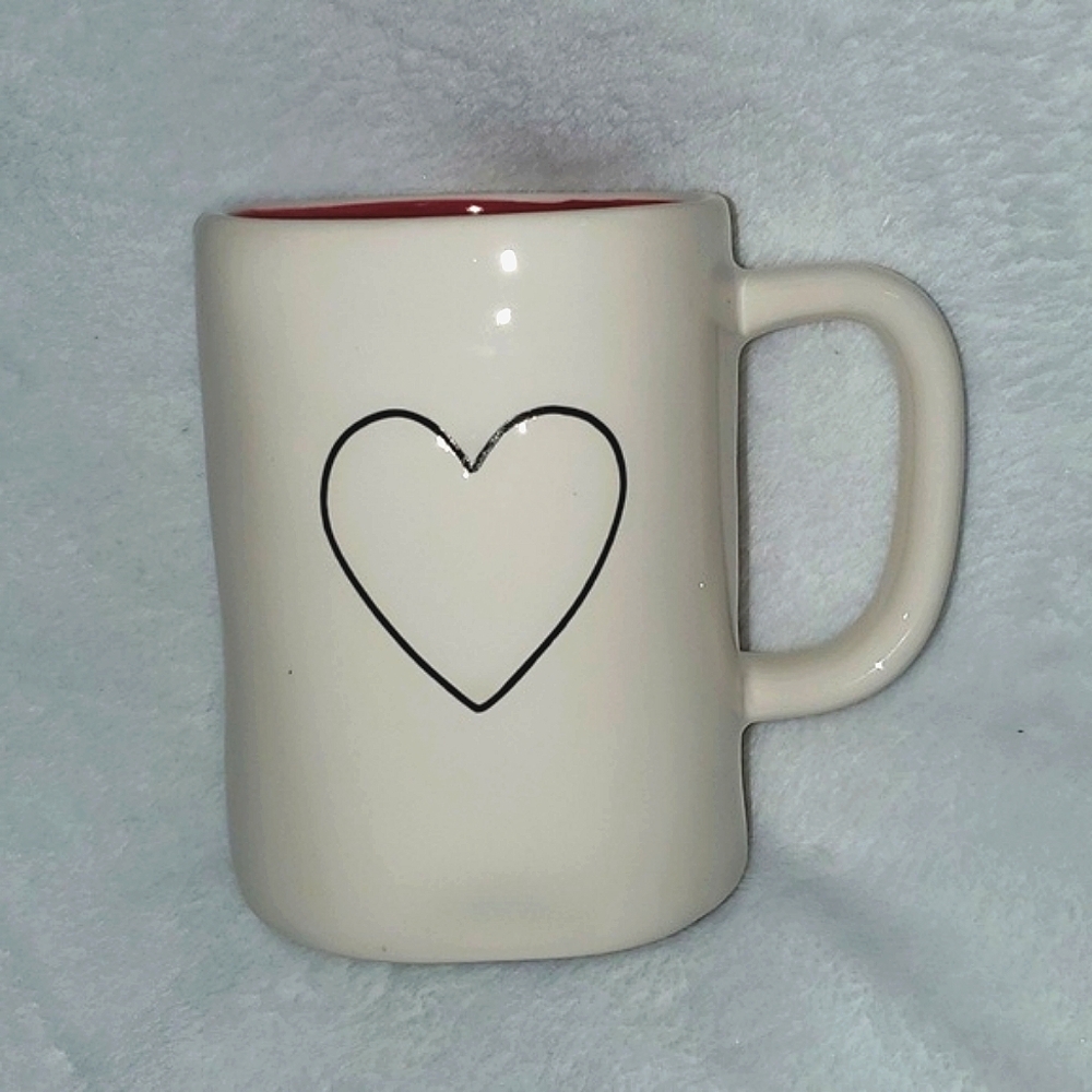 Magenta Rae Dunn Double-Sided Heart Valentine's Day Mug
